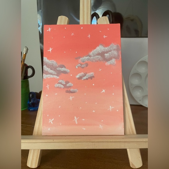 “Pink clouds in the sky” canvas painting - Picture 2 of 4